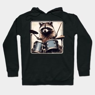 Raccoon drummer Hoodie